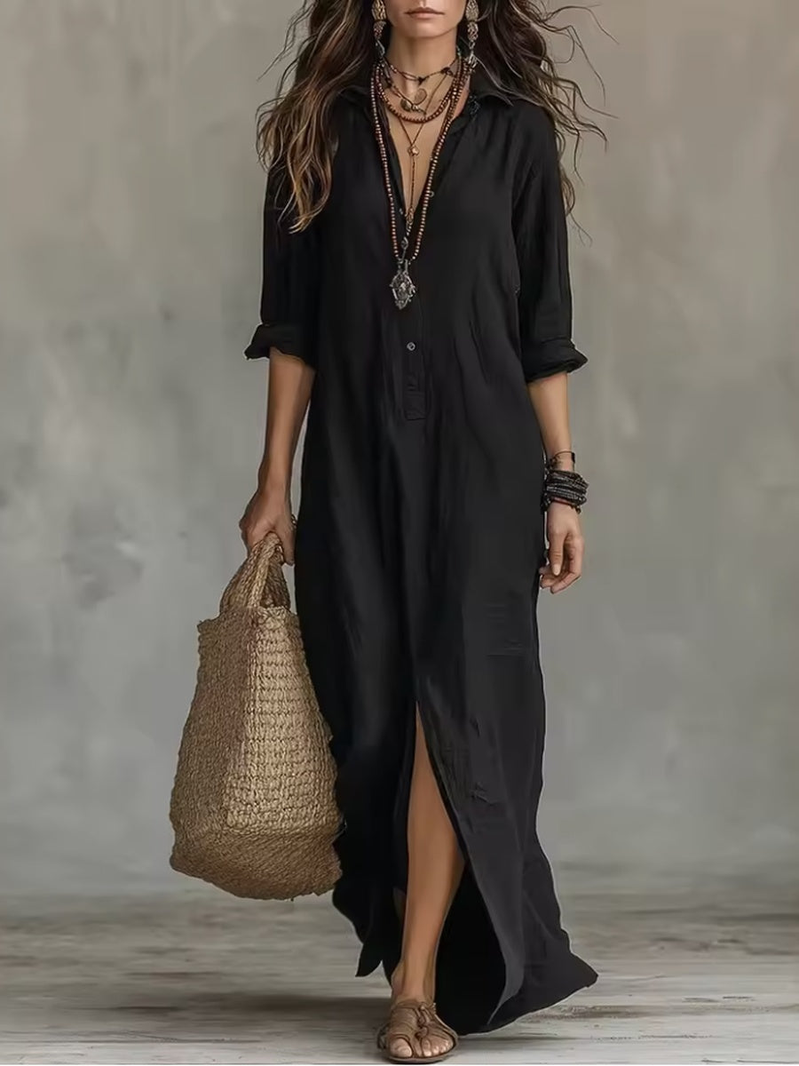 Vestido Noëlia | Maxi Camisero Boho